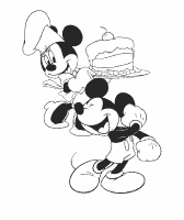 A coloring page of mickey mouse